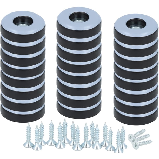 24 x deslizadores de teflón con tornillos - 25 mm - redondos - deslizadores para sillas y otros muebles