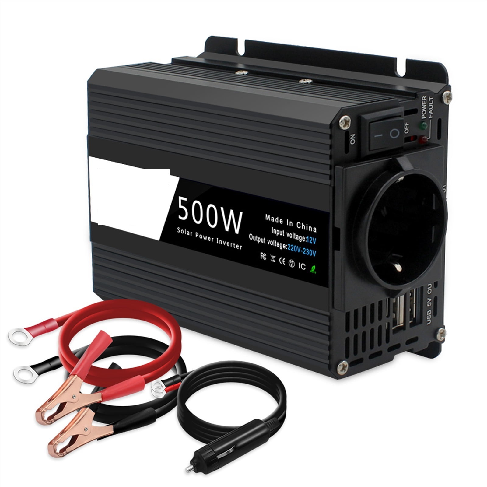 Car Inverter 12V 220 Power 500W/1500W/2000W Converter 2 USB Socket 12 Volts Auto Inversor Transformer Solar