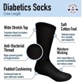 thumbnail image 5 of SOCKS'NBULK 6 Pairs Mens King Size Diabetic Socks for Big & Tall Men, Cotton Crew Diabetic, Nephropathy Socks, 5 of 5