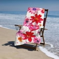 thumbnail image 4 of PHYHOO Pink Flowers Beach Towel Oversized Microfiber Sand Free Beach Towel Quick Dry, Lightweight Pool Towels for Adults Travel Towel for Gym Yoga Camp Swim 30x60in, 4 of 8