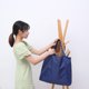 thumbnail image 2 of Paquete de 3 bolsas de compras reutilizables de cocina grandes plegables duraderas con asas a granel, reciclar comestibles plegables resistentes lavables en, 2 of 5