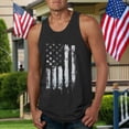 thumbnail image 2 of HCNTES Mens American Flag Tank Tops 4th of July Shirt for Mens USA Flag Clothes 1776 Sleeveless Shirts Patriotic Tee Tops(Black,XL), 2 of 6