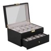20 Grids Elegant Wood Wrist Watch Display Case Jewelry Accessories Collection Storage Holder Gift Box Organizer