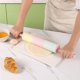 thumbnail image 4 of Rodillo de silicona con superficie antiadherente, mango de madera, palo rodante de grado alimenticio, envoltura Dumpling, palo de presión, 2 piezas, 4 of 4