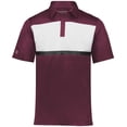 thumbnail image 2 of Holloway Sportswear XL Prism Bold Polo Maroon/White 222576, 2 of 5