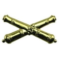 thumbnail image 2 of US/CS Civil War Kepi Hat Badge Stamped Brass Crossed Cannon Uniform Insignia Pin, 2 of 2