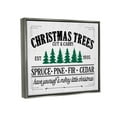 thumbnail image 3 of Stupell Industries Christmas Trees Vintage Sign Graphic Art Luster Gray Floating Framed Canvas Print Wall Art, Design by Lettered and Lined, 3 of 6