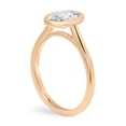 thumbnail image 4 of Cora Jewellery 1.68CT Bezel set Oval Moissanite Enagagement Ring for Women, 10K Rose Gold, 4 of 8