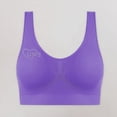 thumbnail image 5 of LNWUY Women's Hot Diamond Comfortable No Steel Ring Comfortable Gathering Non-marking Tank Top Breathable Bra Underwear Purple XXXXL, 5 of 6