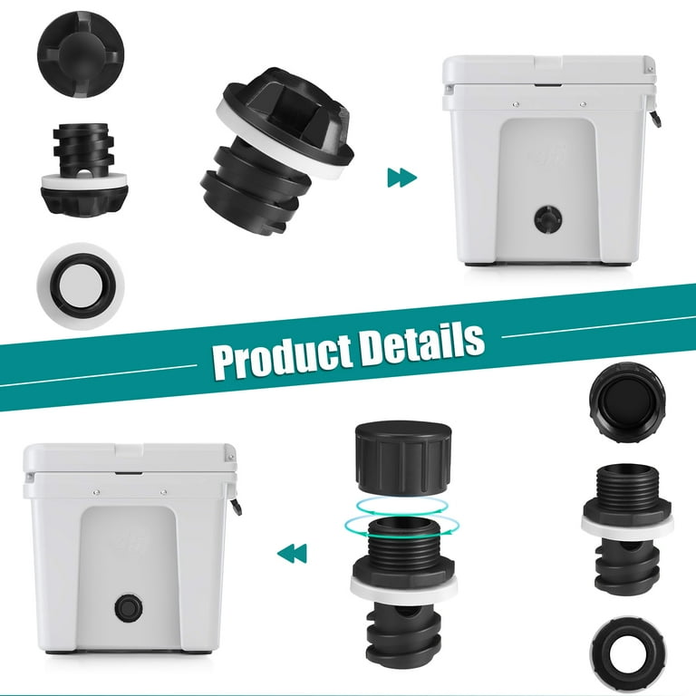 Wadeo Cooler Drain Plug Replacement, Durable ABS Design with Hose