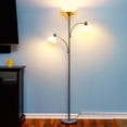 thumbnail image 4 of Brightech Sky Dome Double LED Torchiere 72 Inch Floor Lamp, Platinum Silver, 4 of 9