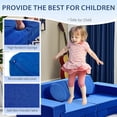 thumbnail image 2 of home Couch 14PCS, Modular Kids Play Couch, Multifunctional Foam Toddler Sofa,Climbing & Relaxation, Sectional Convertible Sofa Imaginative Furniture Play Set for Playroom, Blue, 2 of 10