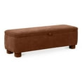 thumbnail image 2 of Moe's Home Collection Ichigo Storage Bench Deep Orange Fabric, 2 of 7