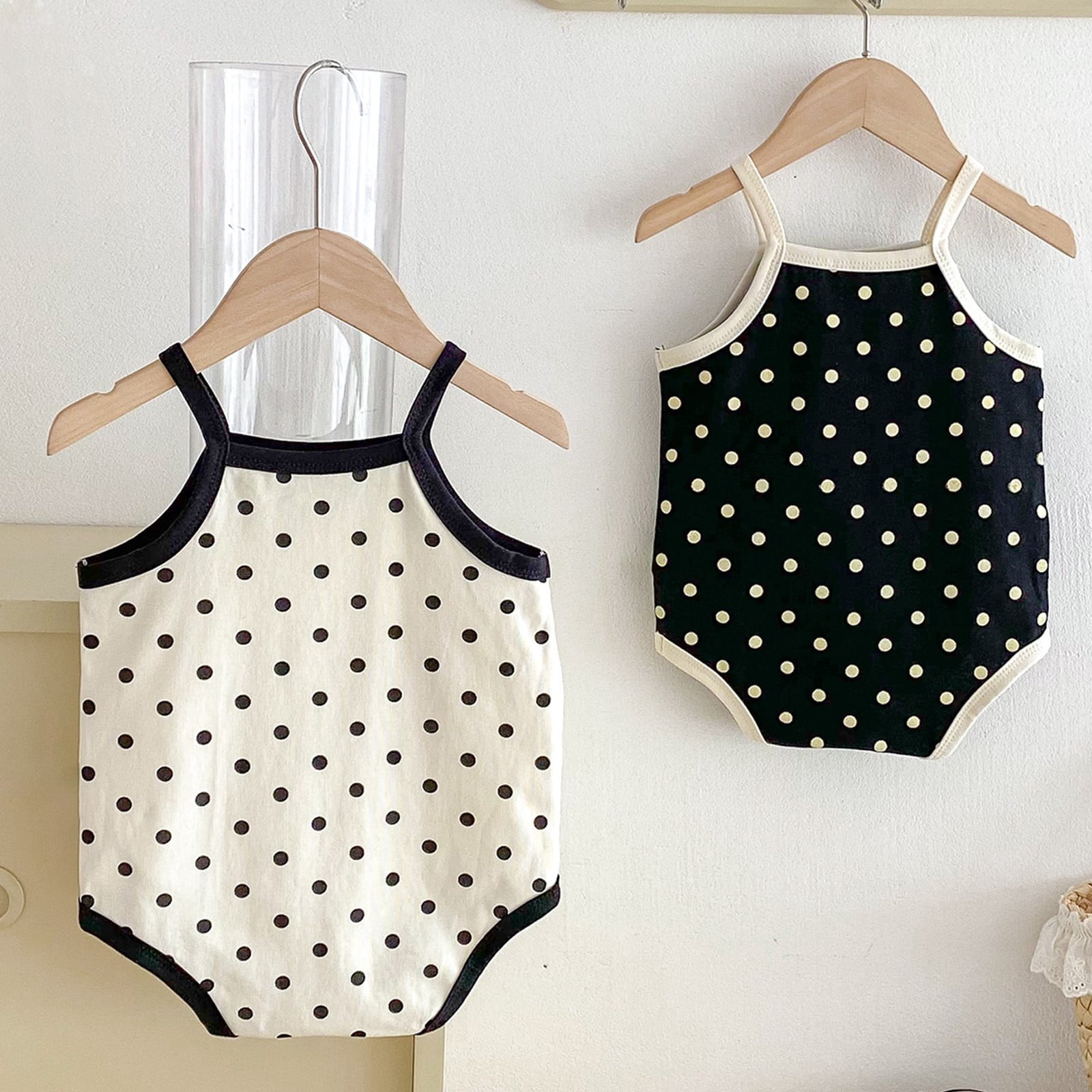 TrendOFT Summer Wear Baby Rompers Spaghetti Strap Sleeveless Thin Bow Tie Cute For Newborn Infant Baby Girls Wear Baby Onesies
