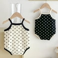 thumbnail image 3 of SonxaHe Newborn Girl's Bodysuits Cute Bow Tie Sleeveless Romper Baby Summer Lightweight Cozy Jumpsuits Clothes White,Size 3-6 M, 3 of 7
