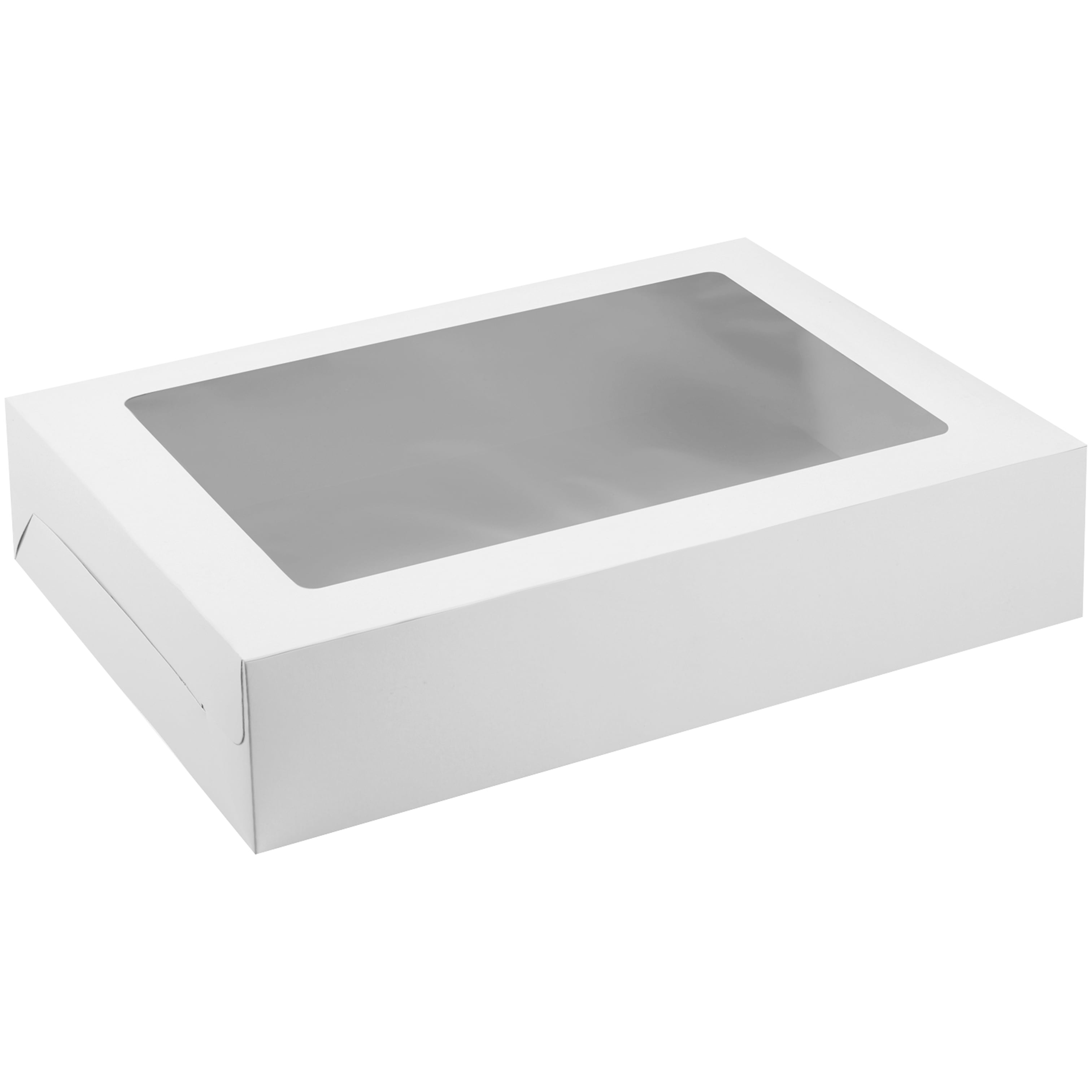 Wilton 19 X 14 Inch Folded White Cake Box With Window Walmart buy-cakinbox-tall-cake-boxes-with-window-and-cake-boards-in-2-sizes