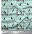 thumbnail image 1 of Soimoi Rayon Fabric Geometric Shapes & Dinosaur Animal Print Fabric by The Yard 56 Inch Wide, 1 of 3