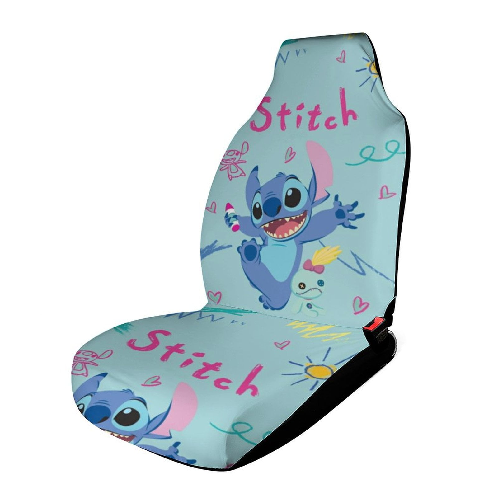 Cartoon Car Front Seat Covers Vehicle Seat Protector Car Mat Covers Fit Most Cars for Pet Lover 2PCS