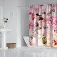 thumbnail image 3 of Waterproof Pioneer Shower Curtain 84x72 Inch Polyester Unique Colorful Floral Shower Curtain for Bathroom Hotel Home Decor with 12 Plastic Hooks, 3 of 5
