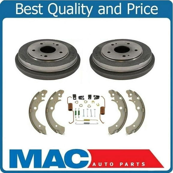 Left and Right Rear Brake Drums Brake Shoes & Spring Kit for Honda CRV 1997-2001