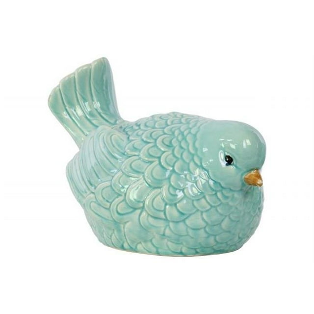Ceramic Nodding Bird Figurine, Gloss Sky Blue