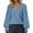 Blue, variant on XuJwPNcy Women's Puff Long Sleeve Shirts Casual Baggy V Neck Blouses Tops Lightweight Fall Textured Tops
