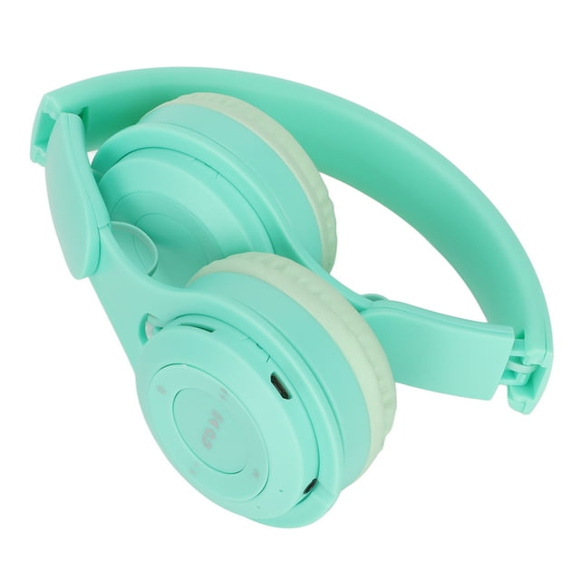 Auriculares para niños Y08 Bling Bling sonido estéreo plegables Bluetooth color verde