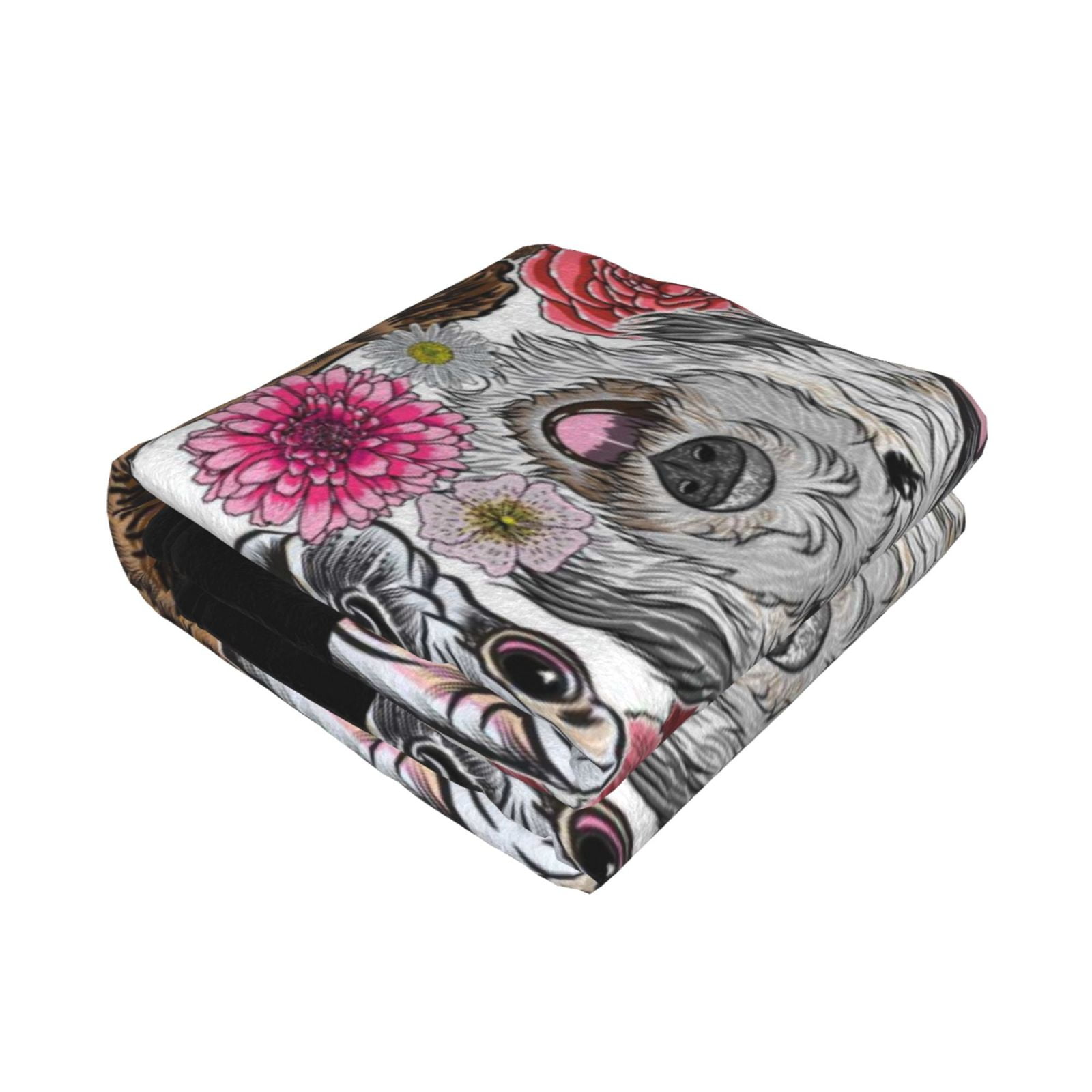 Throw Blanket for Couch - Cute Dogs Puppy1 Soft Comfy Lightweight Cozy Warm Throw Blanket, Fuzzy Plush Flannel Blanket & Throws for Sofa and Bed All Season