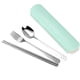 thumbnail image 2 of Juego de vajilla portátil Monstrate 4 Uds cuchara tenedor cuchillo palillos color azul rosa verde, 2 of 6