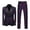 Purple, variant on Men's Solid Color Fashion Jacquard Party Suit Jacket Vest Pants Three Piece Set Slim Fit Lightweight Wedding Tuxedo Blazer Formal Wear