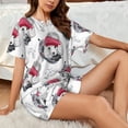 thumbnail image 6 of Bixox Women's Cute Poodle Dog Printed Pajama Set 2 Piece Lounge Set Top and Shorts Soft Pajamas, Shorts with Pockets, 6 of 7