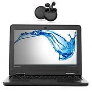 Restored Lenovo ThinkPad 11E Chromebook 11.6" Intel Celeron Processor 4GB RAM 16GB Storage Webcam Wi-Fi Bluetooth Chrome OS with Pro 6 Wireless Earbuds (Refurbished)