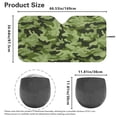 thumbnail image 4 of Yuyamidu Green Camo Car Windshield Sun Shade for SUV Big Sedan Van Fashion Auto Front Windshield Visor Easy to Install Car Sun Protection Windshield, 4 of 7