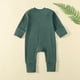 thumbnail image 4 of Mono de verano para niños y niñas, mono de bebé de manga corta con botones y cuello redondo, bonitos pantalones cortos lisos, monos de poliéster para niños, 4 of 7