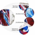 thumbnail image 3 of Red Blue Marble Bathroom Shower Curtains with 12 Hooks Polyester Waterproof Shower Curtain for Stalls and Bathtubs Modern Abstract Art Fluid Marble Decorative Bathroom Privacy Curtain 60x72 Inches, 3 of 8