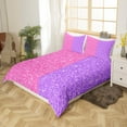 YST Colorful Glitter Duvet Cover Queen Girls Pink Purple Ombre Sequins Bedding Set Bedroom Dorm