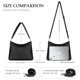 thumbnail image 4 of Bolso bandolera befen de cuero genuino negro Hobo para mujer, 4 of 6