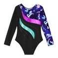 thumbnail image 4 of Alvivi Kids Girls Sequins Long Sleeve Leotard for Gymnastics Tumbling Dance Performance Competition Navy Blue 4, 4 of 5