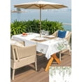 thumbnail image 5 of Outdoor Tablecloth with Umbrella Hole for Patio/Picnic/Party/Camping, Green Eucalyptus Leaves Waterproof Table Cloth Rectangle Table Cover Washable, Spring Floral Weeping Farmhouse (60"x 102"), 5 of 8