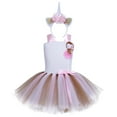 thumbnail image 3 of MSemis Kids Girls Rainbow Cartoon Tutu Dress Princess Costume, 3 of 6