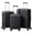 Black, variant on PP Trolley Case, 20in 24in 28in 3PCS Suitcase Set, Black