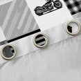 thumbnail image 4 of Castle Fairy Neutral Gray Bike Curtains Pack of 2 (42x84 Each) for Teens, Plaid Stripe Print Curtains Blackout for Bedroom, Gray Black White, 4 of 6