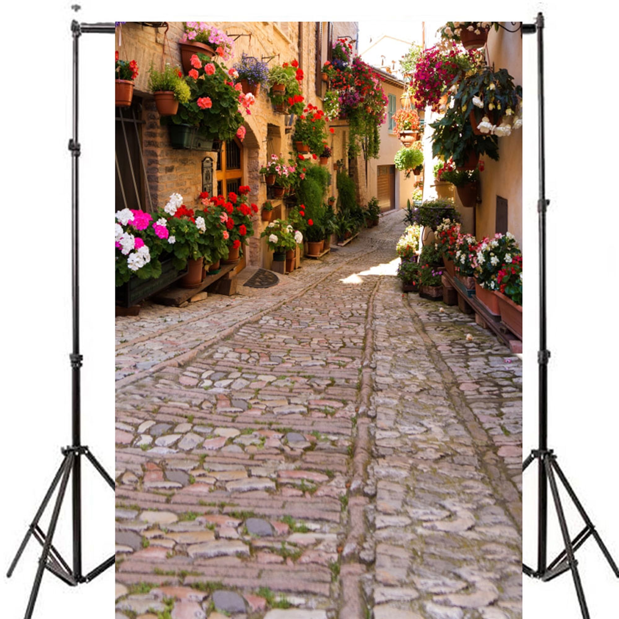 Brick Floor Street View Photography Backdrops Photo Props Studio Background 5x7ft 