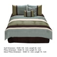 thumbnail image 5 of Benjara 6 Piece King Comforter Set with Pleats and Embroidery- Green and Blue, 5 of 7