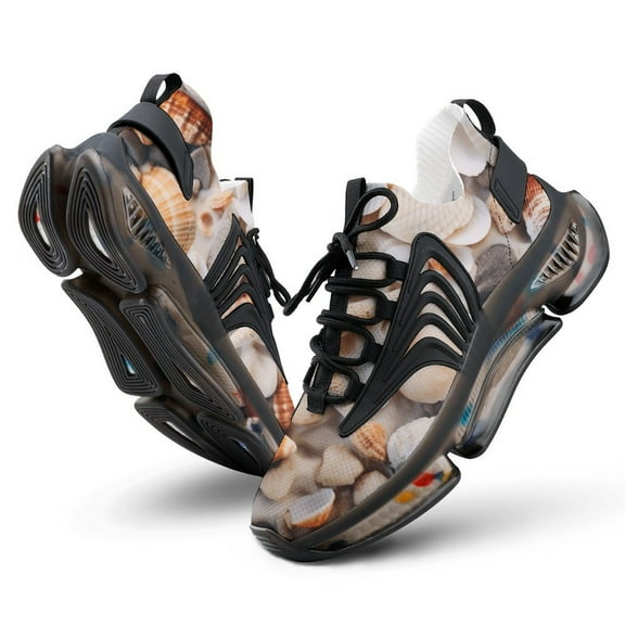 2024 Seashell On The Beach Women Or Men Lace Up Flat Sneakers Female Mesh Walking Footwear