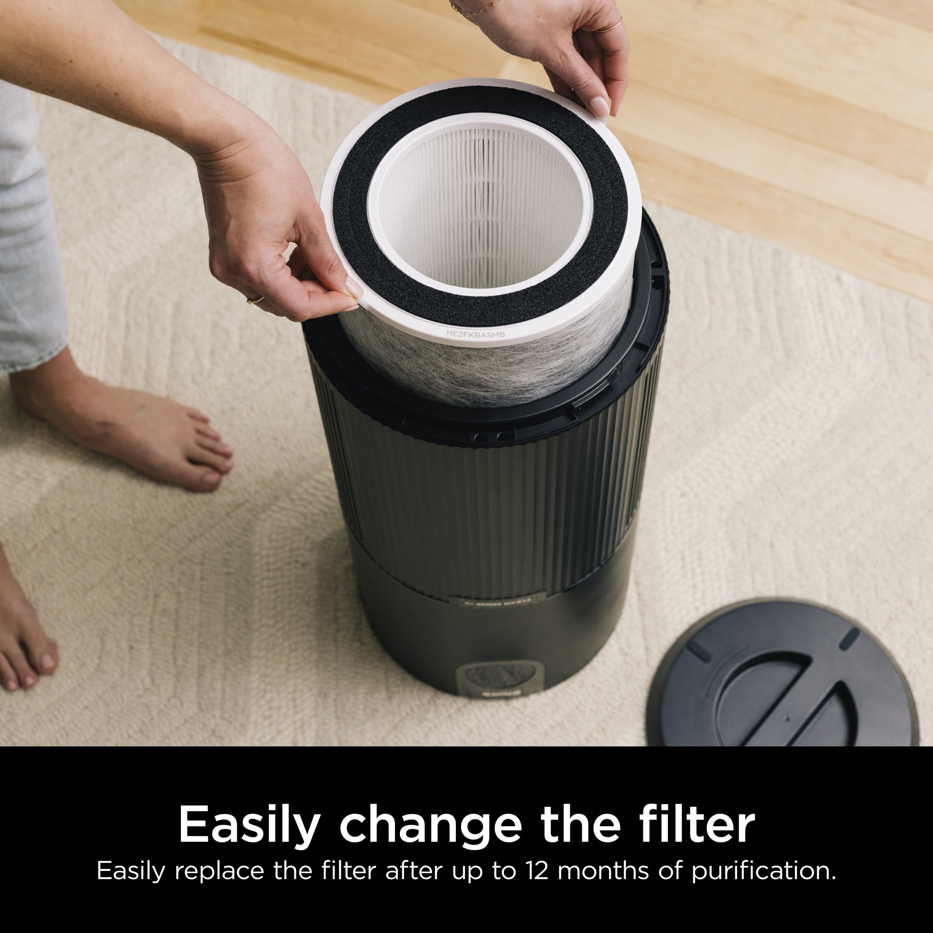Shark Anti-Allergen True HEPA NANOSEAL MAX Air Filter, with Advanced Odor Lock, 1 Filter, HE2FKBAS