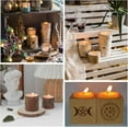 thumbnail image 7 of 1bag Wooden Candle Holder and Candles set for Home Decorations Rectangle with Word Wing Pattern Wooden Candle Holder: 2pcs/set Candles: 2pcs/set, 7 of 7