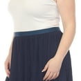 thumbnail image 4 of White Mark Women's Chiffon Pleated Midi Skirt, 4 of 6