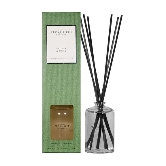 Pecksniffs Vetiver & Musk Diffuser | 100ml/3.38 Fl Oz