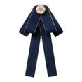 thumbnail image 1 of Tip Cubbon de las mujeres Elegante Broche de corbata del cuello antes atado Broche para camisa de uniforme casual Accesorios de ropa de Azul, 1 of 8